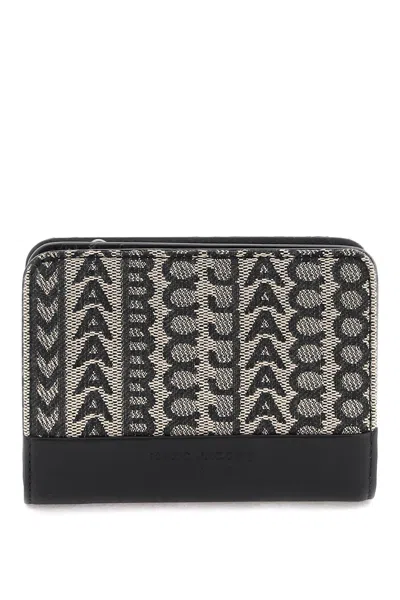 Marc Jacobs The Monogram Jacquard Mini Compact Wallet In Mixed Colours