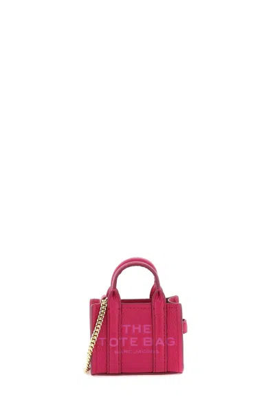 Marc Jacobs The Nano Tote Bag Charm In Pink,fuchsia