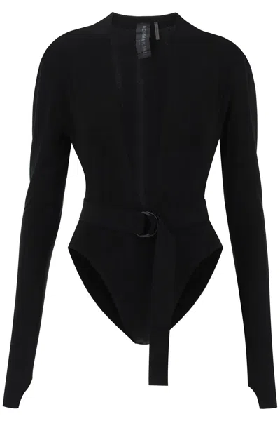 Norma Kamali Bodysuit With Plunging Neckline In Black