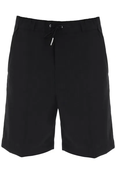 Oamc Shorts With Elasticated Waistband In Black