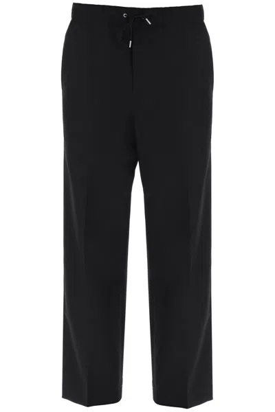 Oamc Trousers With Elasticated Waistband In Black