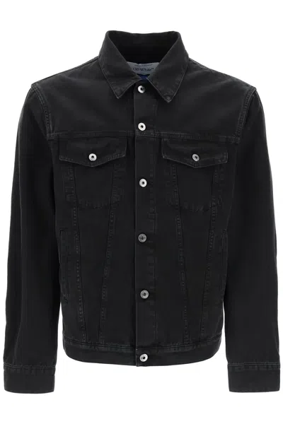 Off-white Off White Embroidered Arrow Denim Shirt In Black