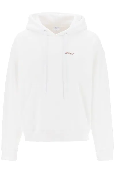 Off-white Hoodie With Back Arrow Print In White