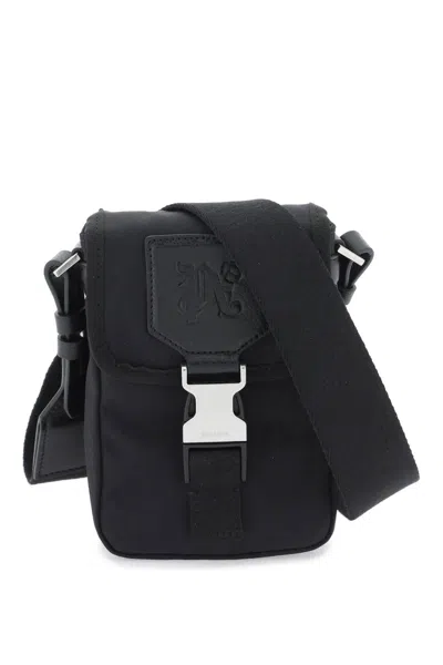 Palm Angels Crossbody Bag With Monogram In Black