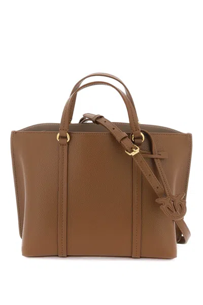 Pinko Carrie Shopper Classic Handbag In Brown