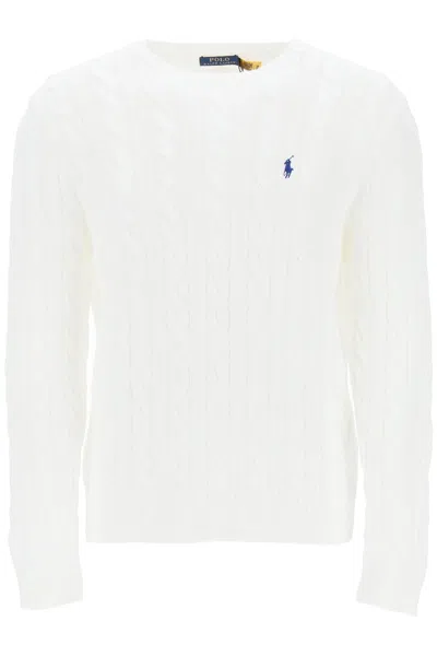 Polo Ralph Lauren Cable Knit Sweater In White