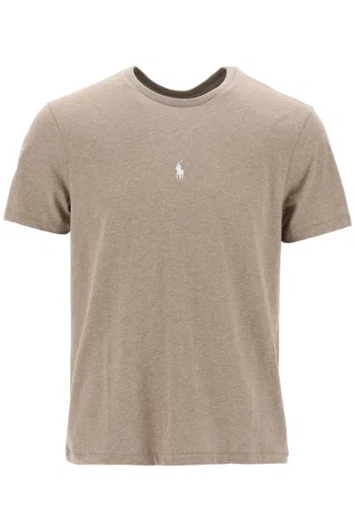 Polo Ralph Lauren Custom Slim Fit Crew-neck T-shirt In Khaki