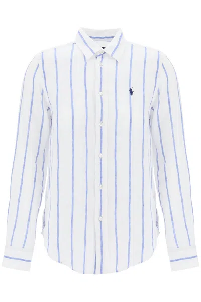 Polo Ralph Lauren Striped Linen Shirt In Pastel