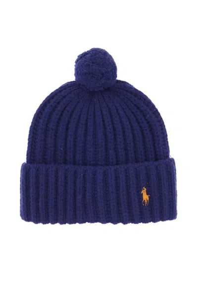 Polo Ralph Lauren Wool Blend Beanie In Blue