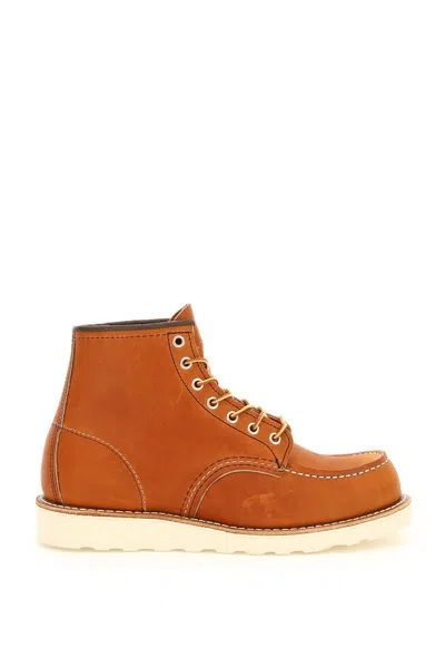 Red Wing Shoes Classic Moc Ankle Boots In Brown