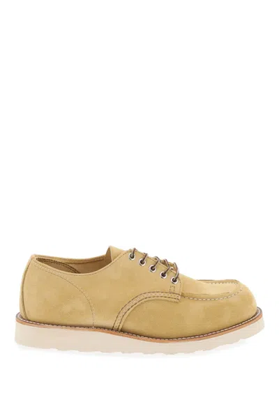 Red Wing Shoes Laced Moc Toe Oxford In Beige