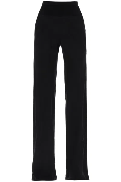 Rick Owens Bias Pants With Slanted Cut And In Black