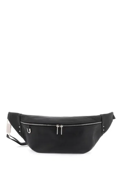 Rick Owens Leather Kangaroo Pouch In Black