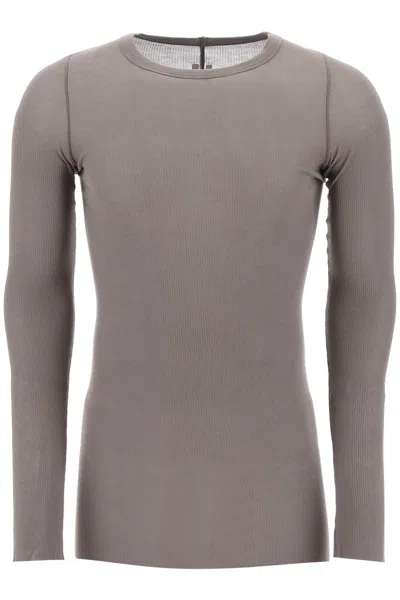 Rick Owens Round Neck Jersey In Brown