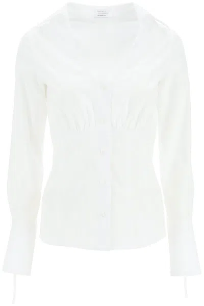 Saks Potts Clark Cotton Poplin Blouse In White