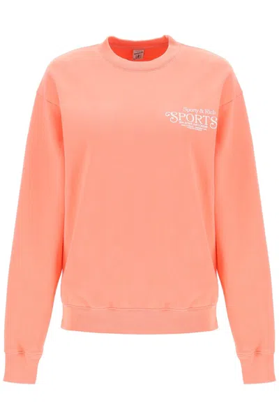 Sporty And Rich Sporty Rich 'bardot Sports' Sweatshirt In Pink