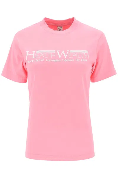 Sporty And Rich Sporty Rich Health Wealth 94 T-shirt In Pink