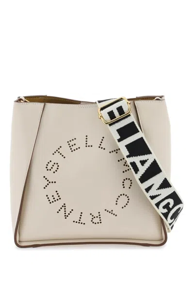Stella Mccartney Crossbody Bag With Perforated Stella Logo In White