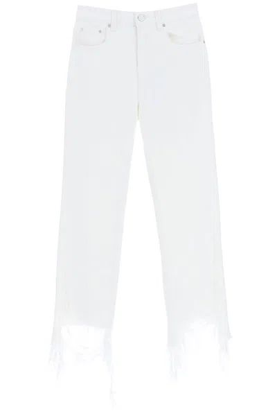 Stella Mccartney Destroyed Hem Jeans In White