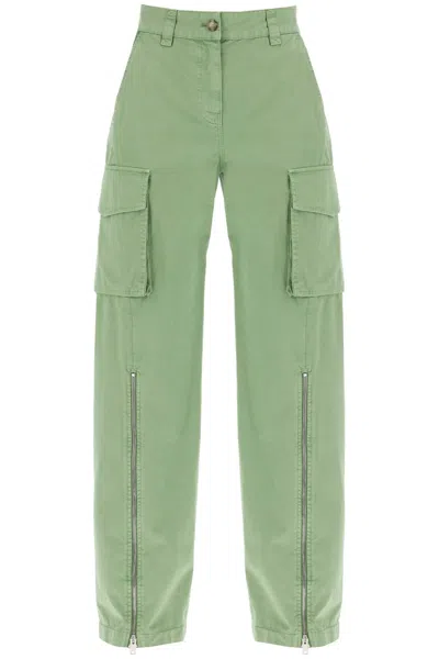 Stella Mccartney Cotton Wide-leg Cargo Pants In Green
