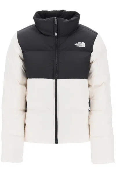 The North Face Saikuru Short Puffer In Micro Ripstop In White