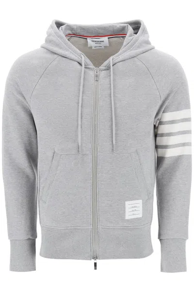 Thom Browne Classic Hoodie 4 Bar Fleece In Grey