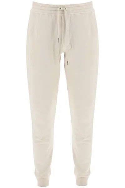 Tom Ford Cotton Drawstring Sweatpants In Neutro