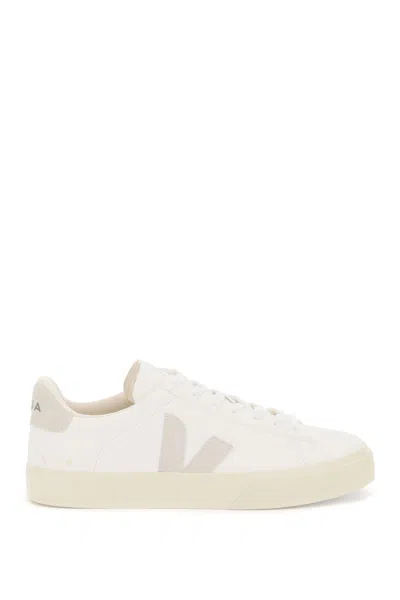 Veja Campo Suede-trimmed Leather Sneakers In White,grey