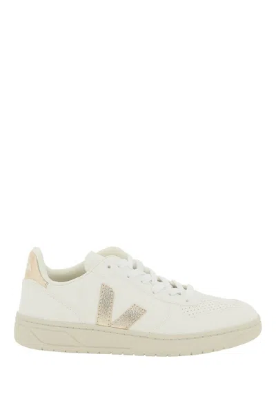 Veja V-10 Chromefree Leather Trainers In Mixed Colours