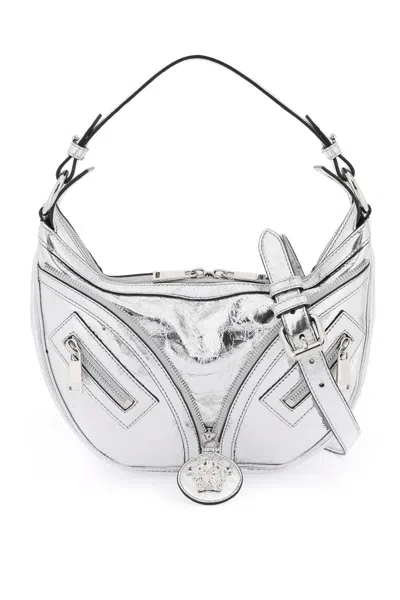 Versace Metallic Leather 'repeat' Hobo Bag In Mixed Colours