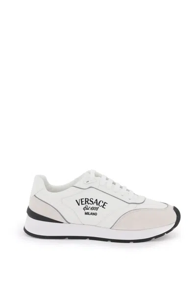 Versace Milano Runner Trainers In White