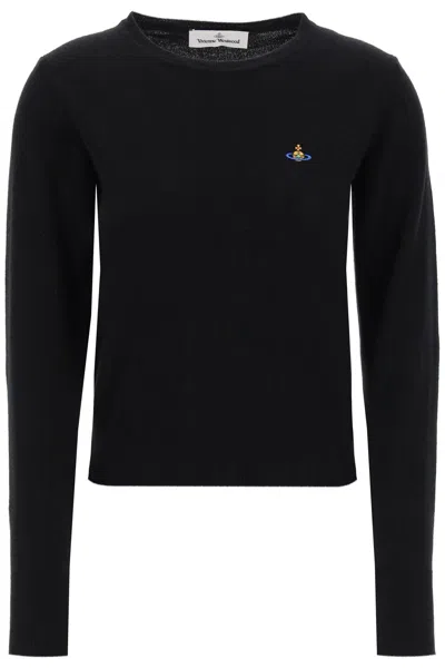 Vivienne Westwood Bea Cardigan With Logo Embroidery In Black