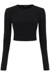 Wardrobe.nyc Women's Long-sleeve Crop T-shirt In Black