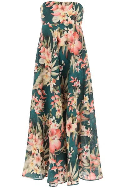 Zimmermann Lexi Floral Maxi Dress In Green