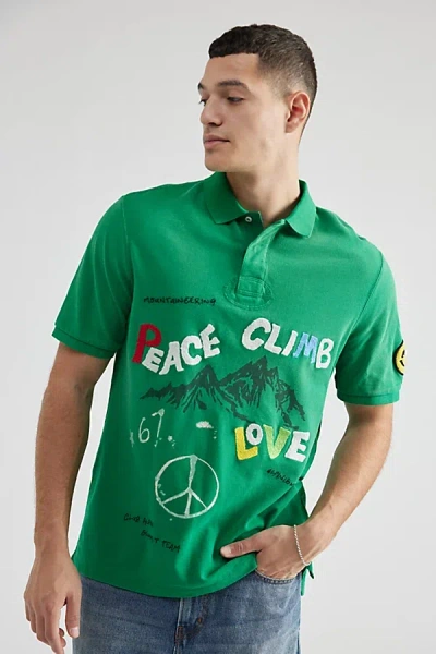 Polo Ralph Lauren Peace Climb Love Polo Shirt In Kayak Green