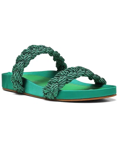 Joie Costance Satin Two Band Sandals In Green