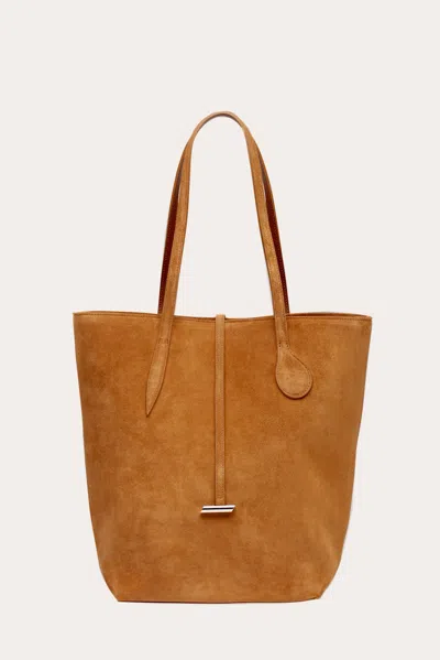 Little Liffner Tall Sprout Tote Rhum Suede In Gold