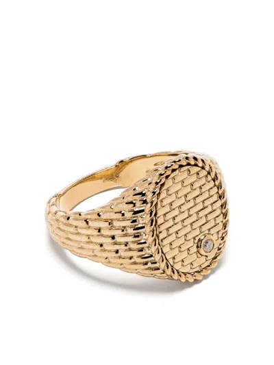 Yvonne Léon Picotti 9k Yellow Gold Diamond Signet Ring
