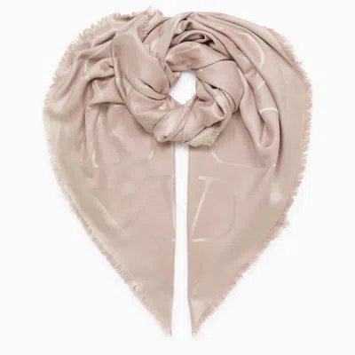 Valentino Garavani | Light Pink Silk And Wool Stole