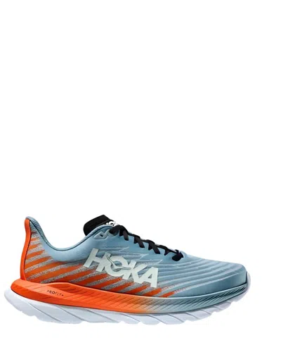 Hoka Men's Mach 5 Running Shoes - D/medium Width In Mountain Spring / Puffin's Bill In Orange