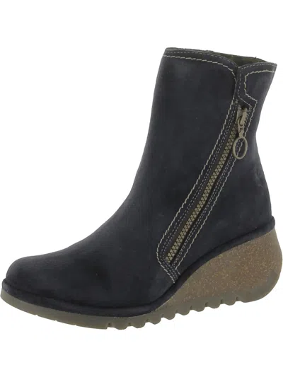Fly London Nela407fly Womens Suede Logo Ankle Boots In Grey