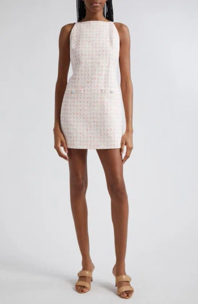 Veronica Beard Xochi Tweed Dress In Off White/coral