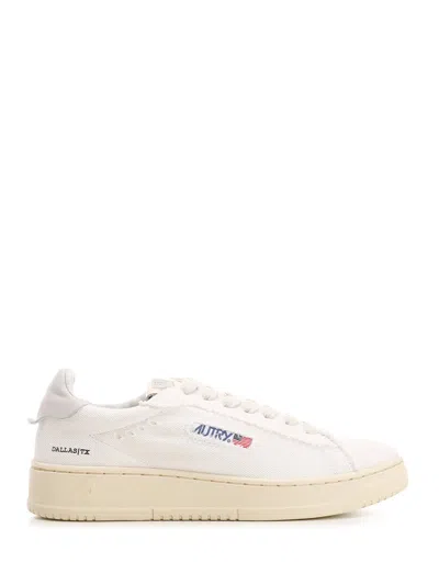 Autry Dallas Low-top Canvas Sneakers In White
