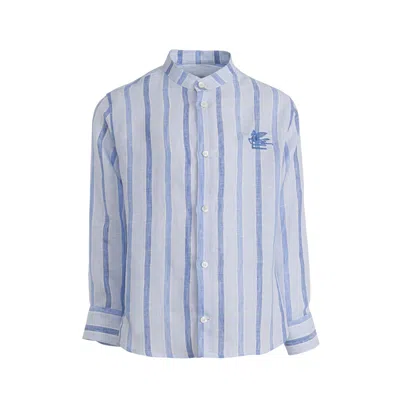 Etro Kids' Camicia Con Stampa In Bl