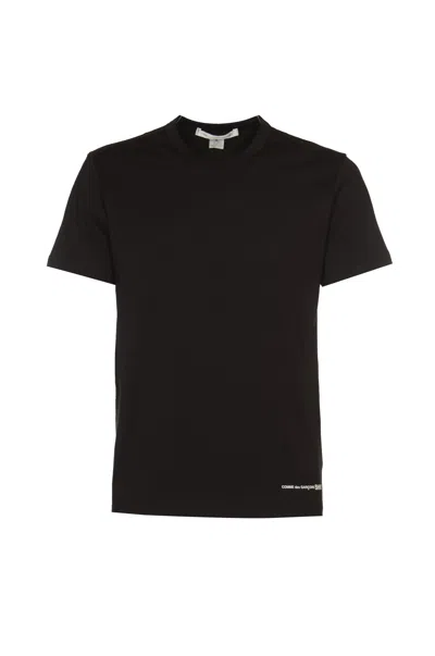 Comme Des Garçons Regular Plain Logo T-shirt In Black