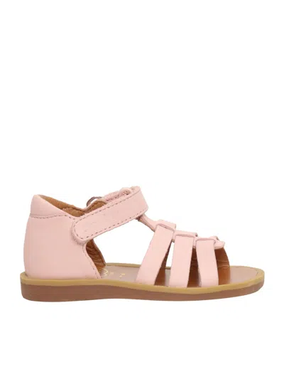 Pom D'api Kids' Nappa Leather Sandals In Light Pink