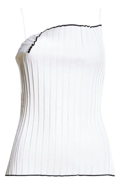 Jacquemus Le Haut Maille Plisse Top In White