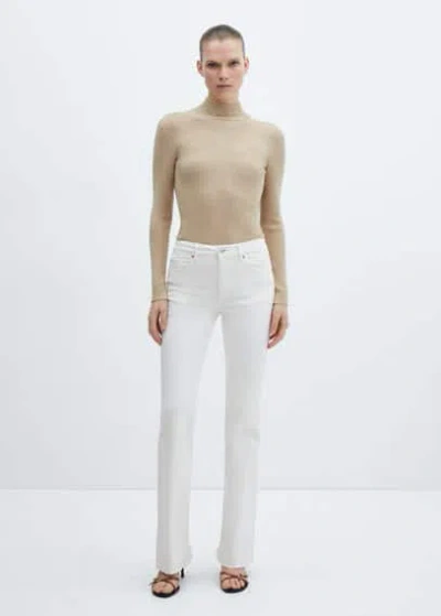 Mango Medium-rise Flared Jeans White