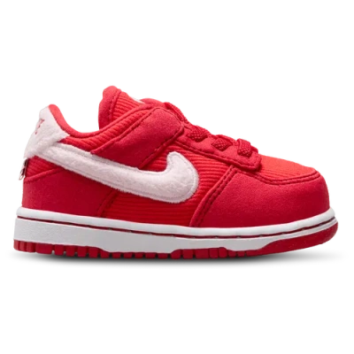 Nike Kids' Boys  Dunk Low In Pink Foam/fire Red/light Crimson