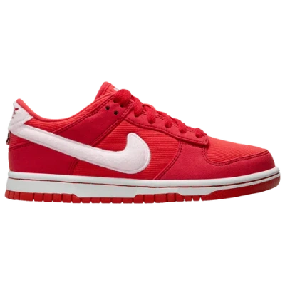 Nike Kids' Boys  Dunk Low In Fire Red/light Crimson/pink Foam